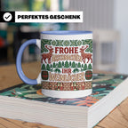 Frohe Arschnachten Tasse für Weinlöcher | Lustiges Ugly Chri – Blau [farbe:blau]