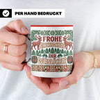 Frohe Arschnachten Tasse für Weinlöcher | Lustiges Ugly Chri – Rot [farbe:rot]