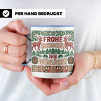 Frohe Arschnachten Tasse für Weinlöcher | Lustiges Ugly Chri – Blau [farbe:blau]