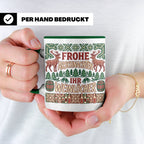 Frohe Arschnachten Tasse für Weinlöcher | Lustiges Ugly Chri – Grün [farbe:grün]