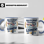 Billard Tasse mit Spruch Bin ich dran Hinsetzen Zugucken Ler – Blau [farbe:blau]