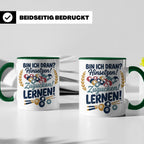 Billard Tasse mit Spruch Bin ich dran Hinsetzen Zugucken Ler – Grün [farbe:grün]