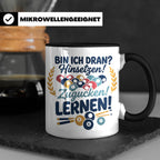 Billard Tasse mit Spruch Bin ich dran Hinsetzen Zugucken Ler – Schwarz [farbe:schwarz]
