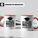 Master Tasse - Ich Habe Einen Master Lass Uns Einfach Annehmen Abschluss Geschenkidee Studenten Abschlussfeier Studium Sprüche