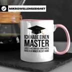 Master Tasse - Ich Habe Einen Master Lass Uns Einfach Annehmen Abschluss Geschenkidee Studenten Abschlussfeier Studium Sprüche