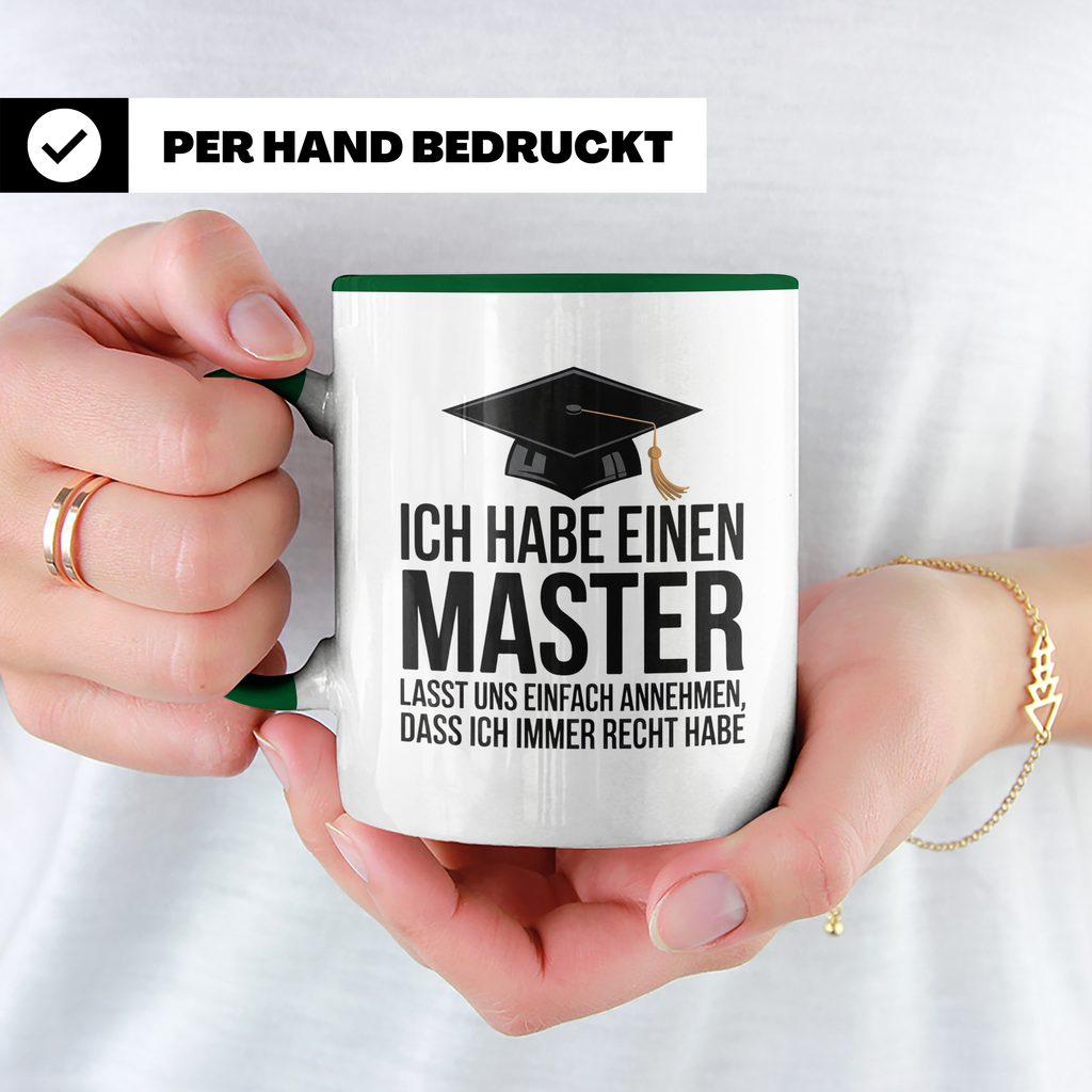 Master Tasse - Ich Habe Einen Master Lass Uns Einfach Annehmen Abschluss Geschenkidee Studenten Abschlussfeier Studium Sprüche