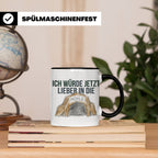 Ich würde jetzt lieber in die Höhle Tasse für Introvertierte – Schwarz [farbe:schwarz]