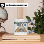 Ich würde jetzt lieber in die Höhle Tasse für Introvertierte – Blau [farbe:blau]