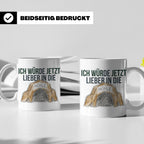 Ich würde jetzt lieber in die Höhle Tasse für Introvertierte – Weiß [farbe:weiß]
