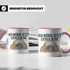 Ich würde jetzt lieber in die Höhle Tasse für Introvertierte – Rosa [farbe:rosa]