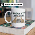 Ich würde jetzt lieber in die Höhle Tasse für Introvertierte – Weiß [farbe:weiß]