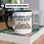 Ich würde jetzt lieber in die Höhle Tasse für Introvertierte – Schwarz [farbe:schwarz]