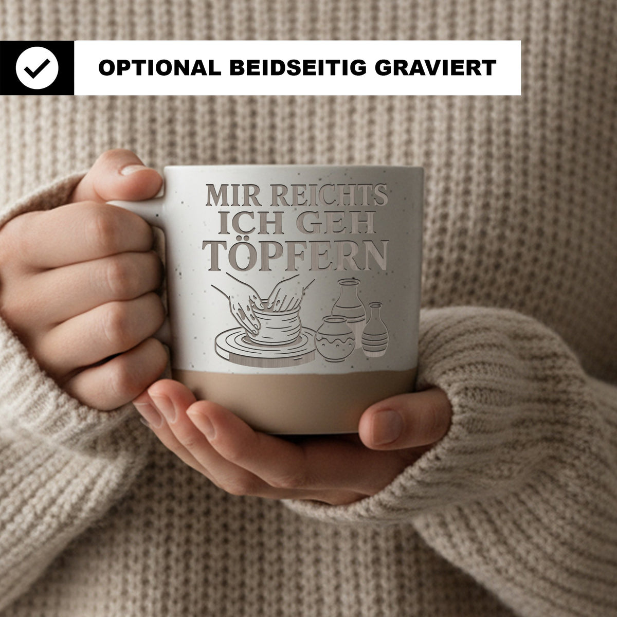 Mir reichts ich geh töpfern Tasse - Geschenk für Töpferin & Kunsthandw – Bild 2