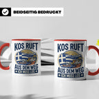 Kos Tasse mit Spruch 'Kos ruft ich muss los' | Griechenland  – Rot [farbe:rot]