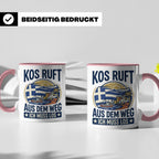 Kos Tasse mit Spruch 'Kos ruft ich muss los' | Griechenland  – Rosa [farbe:rosa]