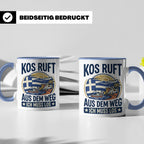 Kos Tasse mit Spruch 'Kos ruft ich muss los' | Griechenland  – Blau [farbe:blau]