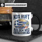 Kos Tasse mit Spruch 'Kos ruft ich muss los' | Griechenland  – Schwarz [farbe:schwarz]