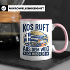 Kos Tasse mit Spruch 'Kos ruft ich muss los' | Griechenland  – Rosa [farbe:rosa]
