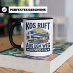 Kos Tasse mit Spruch 'Kos ruft ich muss los' | Griechenland  – Schwarz [farbe:schwarz]