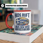 Kos Tasse mit Spruch 'Kos ruft ich muss los' | Griechenland  – Rot [farbe:rot]