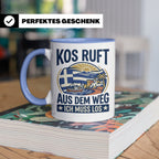 Kos Tasse mit Spruch 'Kos ruft ich muss los' | Griechenland  – Blau [farbe:blau]