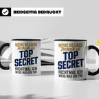 Billard Tasse lustig Spruch Top Secret Technik, Geschenk für – Schwarz [farbe:schwarz]