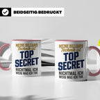 Billard Tasse lustig Spruch Top Secret Technik, Geschenk für – Rosa [farbe:rosa]