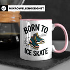 Eiskunstlauf Tasse Born to Ice Skate Spruch Schlittschuhlauf – Rosa [farbe:rosa]