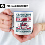 Eislaufen Tasse mit Spruch Keine Fehler kreative Entscheidun – Blau [farbe:blau]