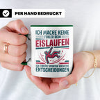 Eislaufen Tasse mit Spruch Keine Fehler kreative Entscheidun – Grün [farbe:grün]
