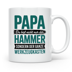 Papa Tasse: Du bist mehr als der Hammer, der ganze Werkzeugk – Weiß [farbe:weiß]