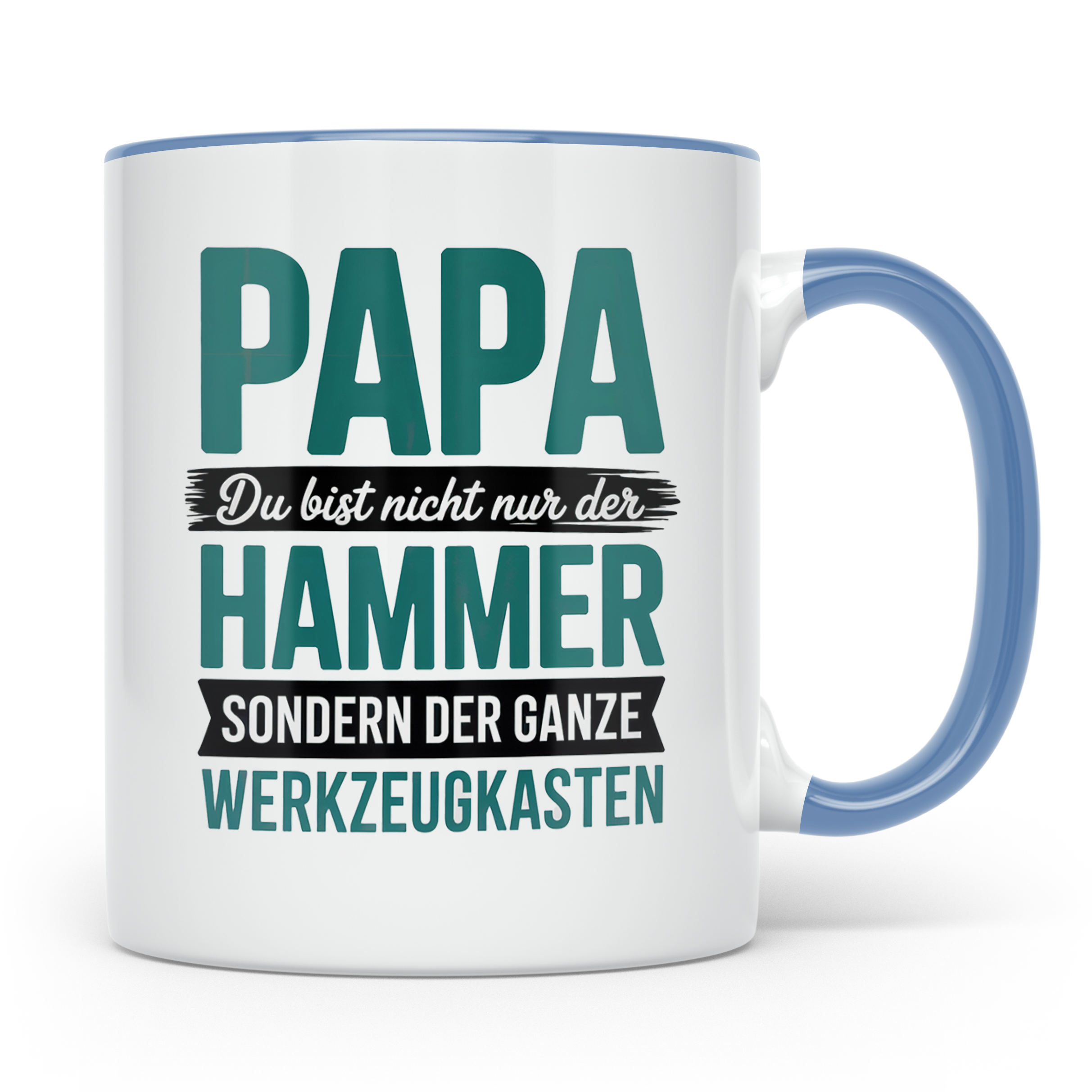 Papa Tasse: Du bist mehr als der Hammer, der ganze Werkzeugk – Blau [farbe:blau]