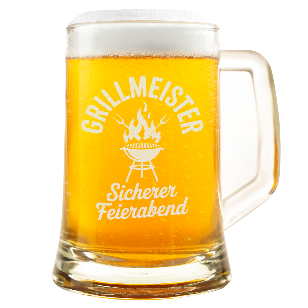Grillmeister Spruch Bierkrug Geschenkidee Männer Grillmeister Grillen  – Bild 1