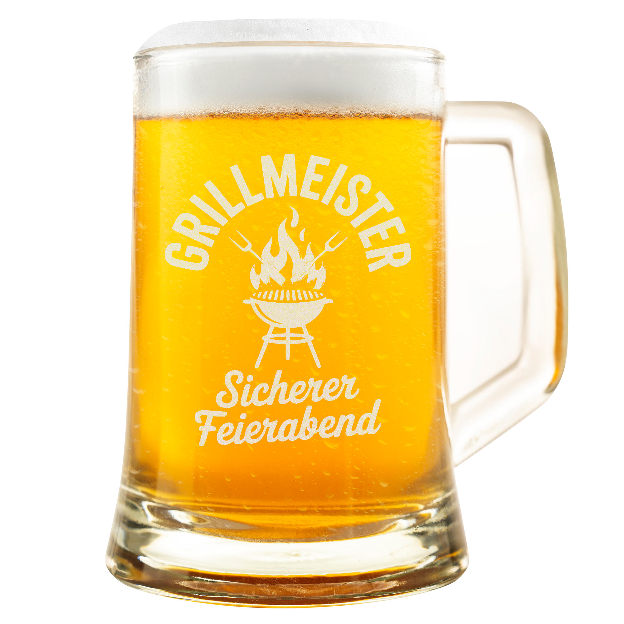 Grillmeister Spruch Bierkrug Geschenkidee Männer Grillmeister Grillen  – Bild 1