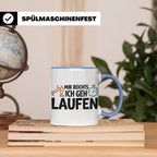 Läufer Tasse mit Spruch Mir reichts ich geh laufen, Geschenk – Blau [farbe:blau]