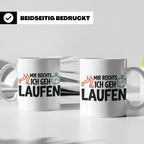 Läufer Tasse mit Spruch Mir reichts ich geh laufen, Geschenk – Weiß [farbe:weiß]