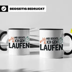 Läufer Tasse mit Spruch Mir reichts ich geh laufen, Geschenk – Schwarz [farbe:schwarz]