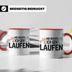 Läufer Tasse mit Spruch Mir reichts ich geh laufen, Geschenk – Rot [farbe:rot]