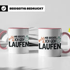 Läufer Tasse mit Spruch Mir reichts ich geh laufen, Geschenk – Rosa [farbe:rosa]