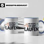 Läufer Tasse mit Spruch Mir reichts ich geh laufen, Geschenk – Blau [farbe:blau]
