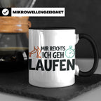 Läufer Tasse mit Spruch Mir reichts ich geh laufen, Geschenk – Schwarz [farbe:schwarz]