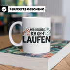 Läufer Tasse mit Spruch Mir reichts ich geh laufen, Geschenk – Weiß [farbe:weiß]