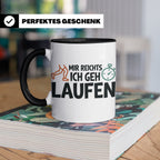 Läufer Tasse mit Spruch Mir reichts ich geh laufen, Geschenk – Schwarz [farbe:schwarz]