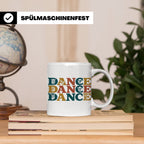 Breakdance Tasse für B-Boys & B-Girls, Retro Hip Hop Becher, – Weiß [farbe:weiß]