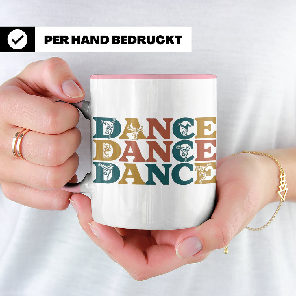 Breakdance Tasse für B-Boys & B-Girls, Retro Hip Hop Becher, – Rosa [farbe:rosa]