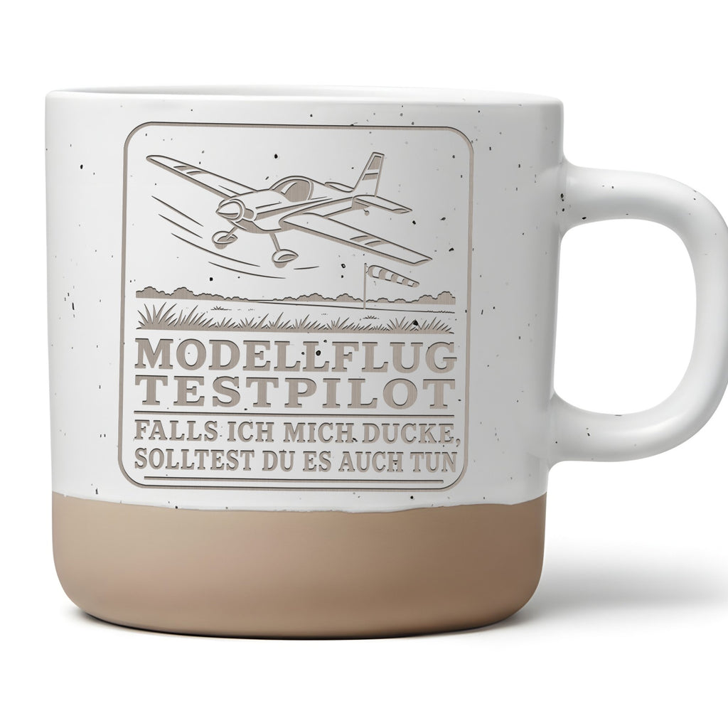 Modellflug Testpilot Tasse falls ich mich ducke - Lustiges Geschenk fü – Bild 1
