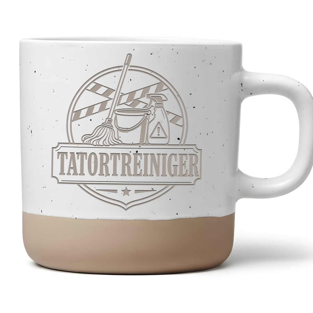 Tatortreiniger Tasse - Schwarzer Humor Geschenk für Gebäudereiniger &  – Bild 1