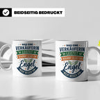 Verkäuferin Tasse mit Spruch Engel | Geschenk für Kollegin i – Weiß [farbe:weiß]