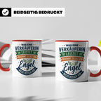 Verkäuferin Tasse mit Spruch Engel | Geschenk für Kollegin i – Rot [farbe:rot]