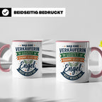 Verkäuferin Tasse mit Spruch Engel | Geschenk für Kollegin i – Rosa [farbe:rosa]